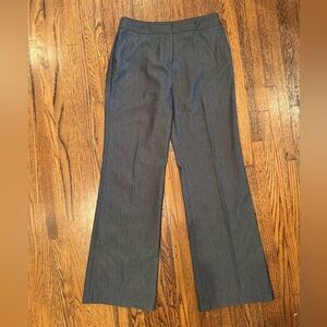 St. John Marie Gray Charcoal Trousers Slacks Pants Pinstripe Black Size 6